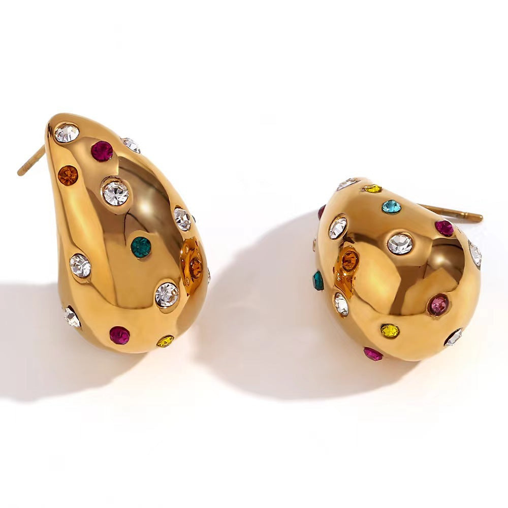 Wholesale Exaggerated Design Vintage Stainless Steel Earrings